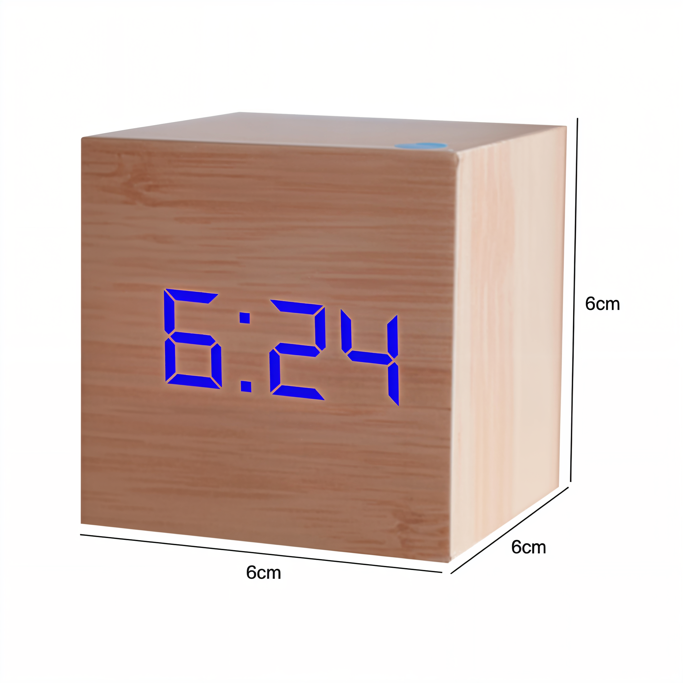 WoodTime | Alarm Clock – Elegant LED Display with Natural Wooden Design Decoluxe.co.uk