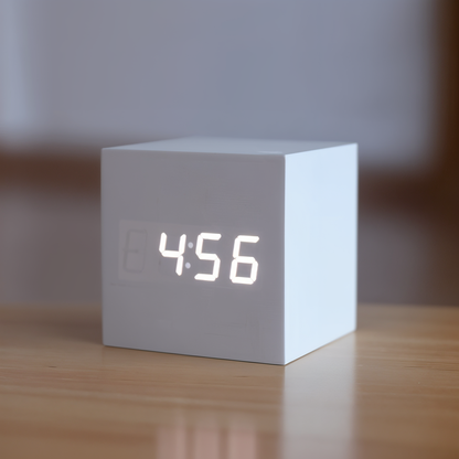 WoodTime | Alarm Clock – Elegant LED Display with Natural Wooden Design Decoluxe.co.uk